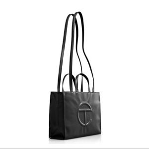 Telfar Black Shopping Bag - Medium